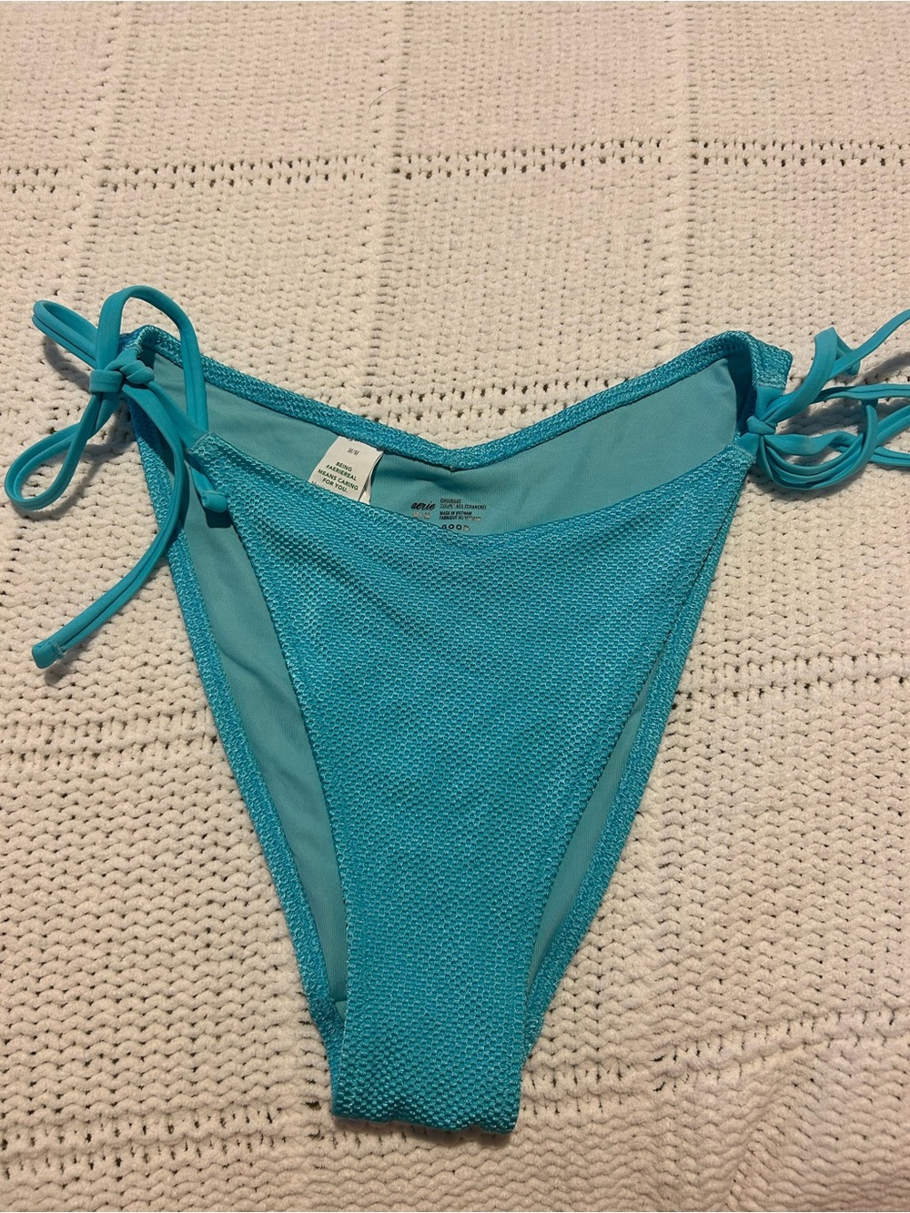 Aerie Women’s Tie-Side Cheeky Bikini Bottom - Teal